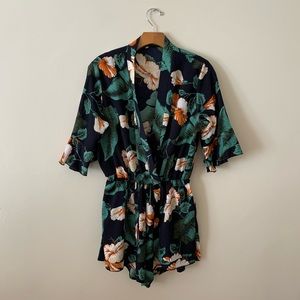Tropical Print Romper